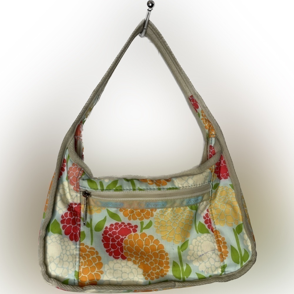 Lesportsac Floral Hobo Bag in Light Blue, Red, Orange, Yellow, Green